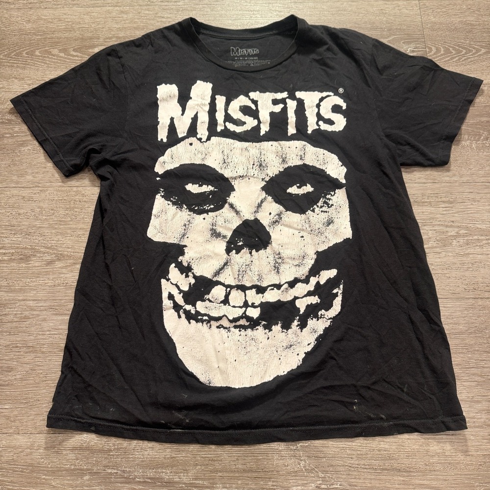 Misfits Shirt Mens Medium Black Cotton Rock Band Tee Punk‎ Streetwear Y2k Skull